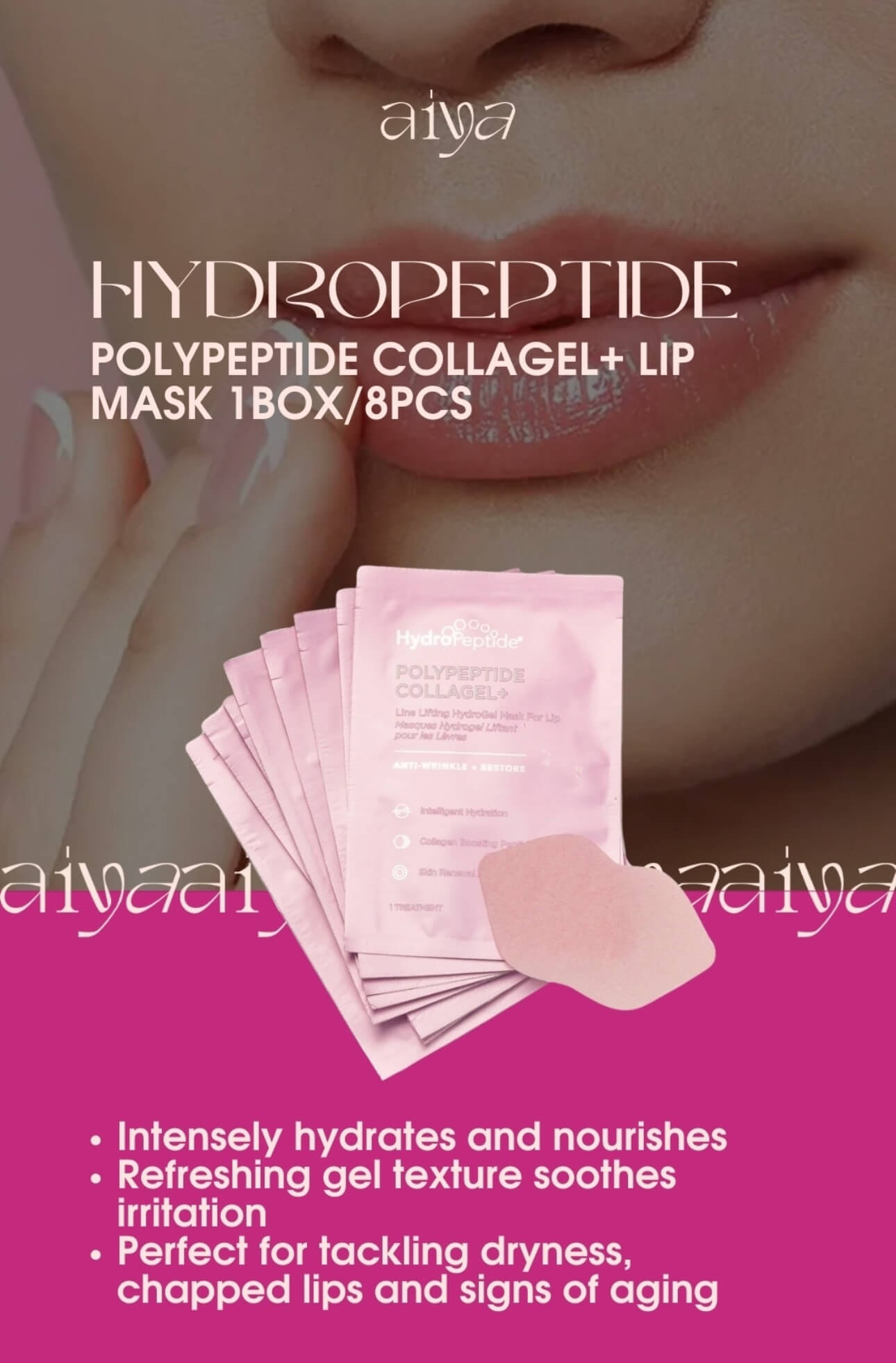 HydroPeptide PolyPeptide Collagel+ LIP MASK 1 Box/8 pcs