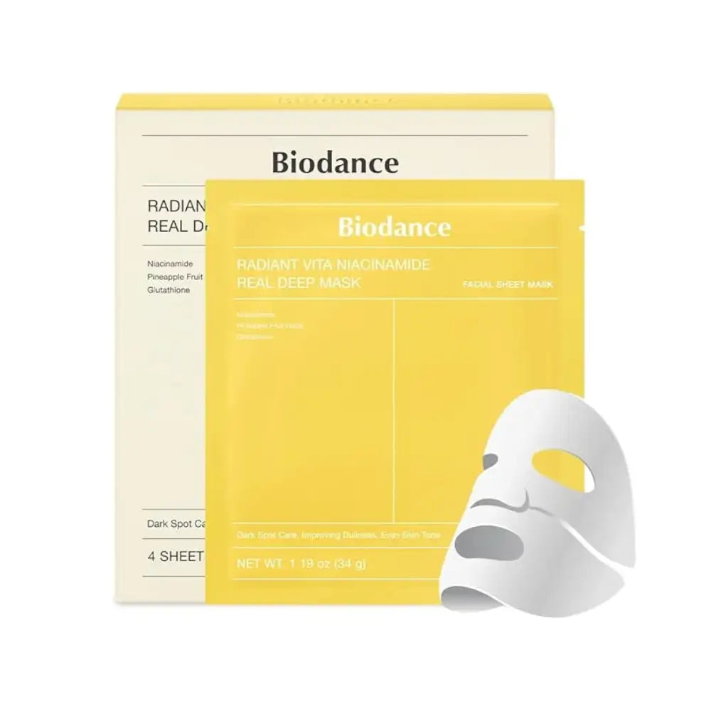 Biodance Radiant Vita Niacinamide Real Deep Mask X4 Set